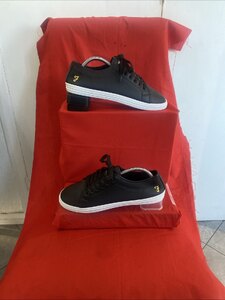 Farah Authentic Trainers Size 6 Black Ex-Display Never Worn