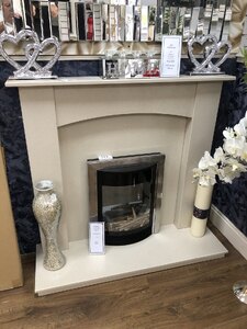 Beige Marble Fire Surround 48 Inch Ex-Display