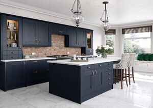 Indigo Blue Shaker Kitchen Units, 53-Piece Set, Rigid Built 18mm MFC, Blum Hinges