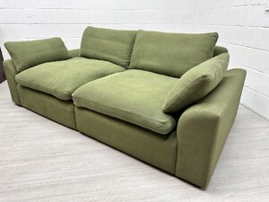 Ex-Display Loaf 'Cuddlemuffin' Green 4 Seater Fabric Sofa