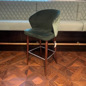 New Ex-Display, Bespoke Made, Court Bar Stool, Upholstered, 2 In Stock