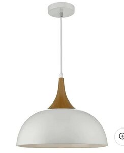 Louis Metal Pendant Ceiling Light - White Ex-Display