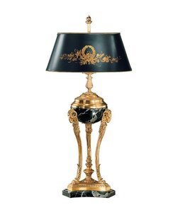 Ex-Display Christopher Hyde Nash Table Lamp in Brass and Marble, 82cm, Regency Style