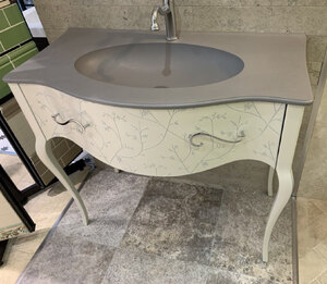 Fiora 1000mm Vivaldi Grey and Cream Vanity Unit with Basin - Ex-Display, Collect York