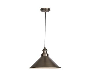 Homebase Didsbury 1 Light Pendant Ceiling Light Pewter - Ex-Display