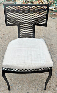 Made Goods Hadley Black Mesh Metal & Alsek White Cushion Dining Chair – Ex-Display
