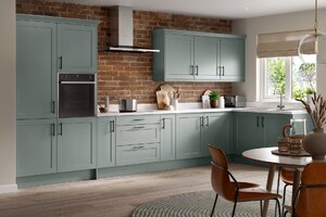 Shaker Sage Green Kitchen Units, Ready Assembled, Free Floorplan Quote