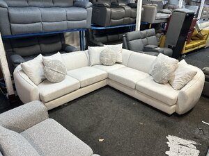 Furniture Village Curved Corner Group Sofa Ex-Display