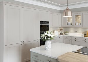 Burbidge Finsbury Putty Painted Ash Shaker Kitchen - New 17 Units