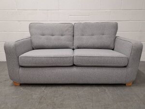 DFS Diago 2.5 Seater Fabric Sofa in Silver/Grey - Ex-Display