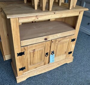 Corner Pine TV Unit Ex-Display by Corona