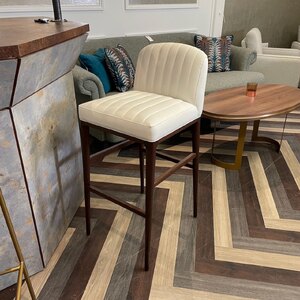 New Ex-Display Bespoke Made Parigi 038g Bar Stool, Cream