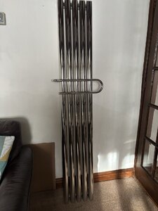 Bisque Quill Radiator 1800 x 300mm Chrome Ex-Display