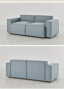 Ex-Display Swyft Modular 2 Seater Sofa In Seaglass Linen - Model 03