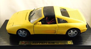 Ferrari 348 Ts (1990) Yellow Maisto 1:18 Diecast Ex-Display