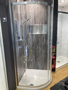 Ex-Display Crosswater Clear 6 Stainless Steel 900mm Quad Shower