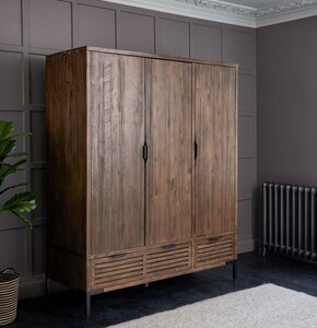 Oak Furnitureland Detroit Ex-Display Triple Wardrobe