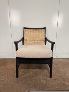 Ex-Display Dunelm Black & Rattan Armchair
