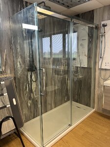 Dawn Artemis 10mm Sliding Shower Door And Side Panel With Tray Ex-Display