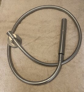 Origins Living Handheld Shower with Smooth 1.5m Hose and Elbow, Brushed Nickel, Ex-Display