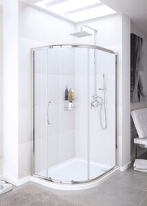 Ex-Display Lakes Offset Quadrant Shower Enclosure Chrome 1200x900