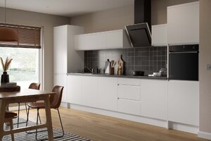 J Pull Matt White Kitchen Unit, Ready Assembled, Free Floorplan Design