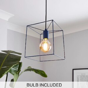 1 Light Cluster Pendant Ceiling Lamp in Navy Blue Edge - Ex-Display Boxed