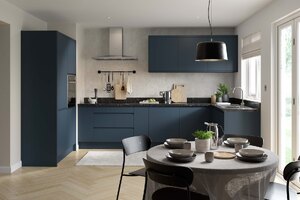 J Pull Matt Indigo Kitchen Unit – Ready Assembled