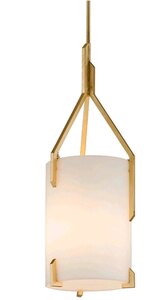 Hudson Valley Ceiling Pendant, Gold Leaf Opal Glass Finish, Ex-Display