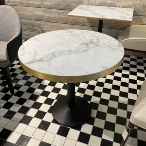 Ex-Display Bespoke White Marble Laminate Table Top