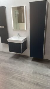 Ex-Display Duravit Tall Boy Bathroom Unit with Mirror and Radix Radiator