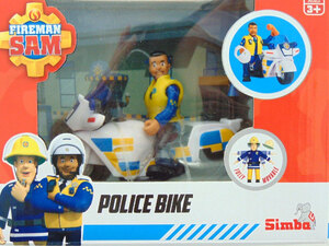Fireman Sam PC Malcolm Williams with Police Motorbike and Accessories Ex-Display