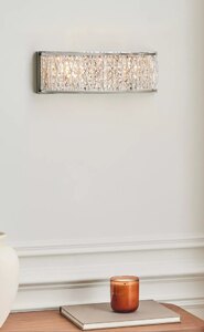 John Lewis Emilia Crystal Drum Wall Light, Ex-Display Model
