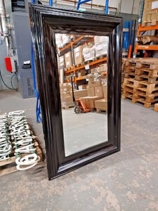 Large Wall Mirror with Black Lacquer Frame – 160x100cm – Ex-Display