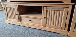 Country Antique Widescreen Pine TV Unit (Ex-Display)