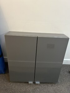 Goodhome B&Q Grey Bathroom Wall Cabinet 600mm x 600mm x 150mm Ex-Display