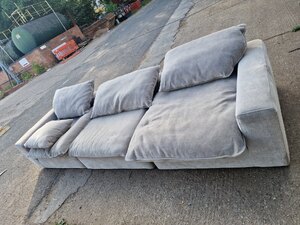4 Seater Grey Sofa - High Quality Ex-Display Item Used for Demonstrations
