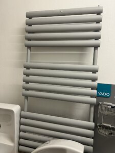 Ex-Display Terma Rolo Designer Heated Towel Rail Radiator Grey 1085x520mm