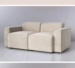Ex-Display Swyft Modular 2 Seater Sofa In Chalk Chenille - Model 03
