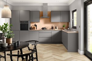 J Pull Matt Dust Grey Kitchen Units, Ready Assembled
