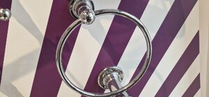 Heritage Clifton Bathroom Chrome Towel Ring 160mm Ex Showroom Display