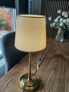 Rechargeable Gold Table Lamp, 3 Touch Setting, Ex-Display, 37cm Tall