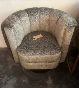 New Ex-Display, Bespoke Made, Grey Patterned Moby Accent Chair