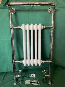 Radiator - Old London Harrow Chrome/White Traditional Column Radiator - Ex-Display