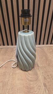 John Lewis Ripple Ceramic Table Lamp Base, Sage Ex-Display