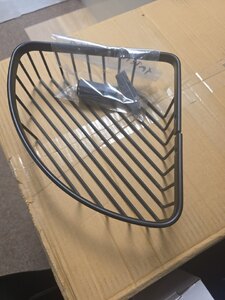 Roman Black Corner Shower Basket Ex-Display Brass Body