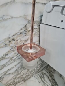 Ex-Display Dornbracht MEM Toilet Brush Set Wall Model in Cyprum