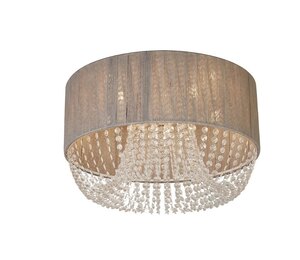 5 Light Flush Ceiling Light Grey Chrome Finish Bellano - Ex-Display Unboxed