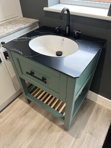 Utopia Roseberry Washstand with Wc and Black Taps Ex-Display