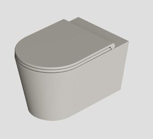 Alice Unica Wall Hung Rimless WC Pan & Seat Grigio Finish Ex-Display